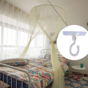 GORGECRAFT 6Pcs Adhesive Mosquito Net Ceiling Hooks and Wall Hooks Swivel Ceiling Turn 360°/180°Mounted Hooks for Hanging Small Plants Towel Coat Bag Bathroom Bedroom Kitchen Door, White&Black