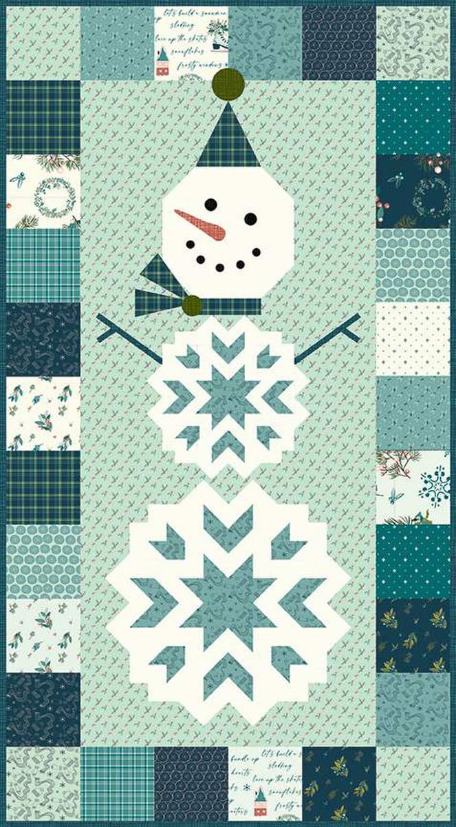 Riley Blake Arrival of Winter Collection by Sandy Gervais, Premium Quilting Fabric, Perfect for Quilting, Crafting, Sewing Projects and More… (Frosty Wall Hanging Kit)