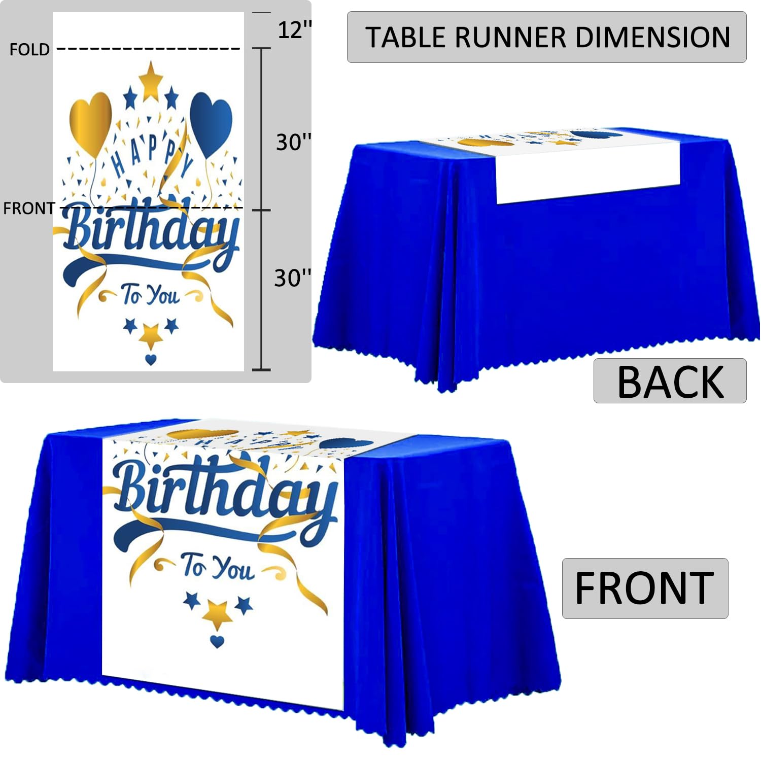 XINYIMAI Custom Table Runner, Customize Tablecloths with Business Logos or Your Text and, Personalize DIY The Tablecloth with Your Image, Suitable for Birthday, Party, Wedding, Holiday Decorati