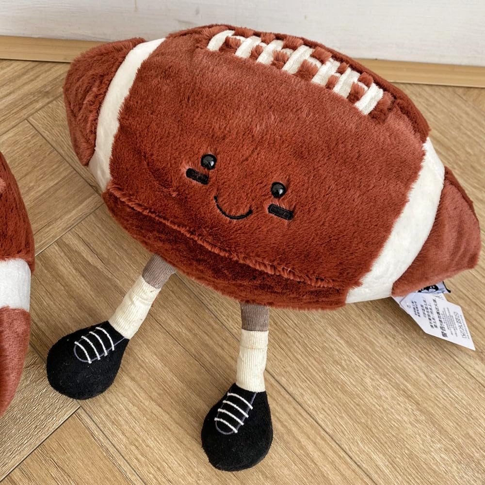 XIYUAN 13 inch Stuffed Sports Balls Toy Creative Football Doll Fun Cute Plush Doll Toy Plush Stuffed Spherical Soft Toys Sports Throw Pillow CushionKids Gift(Rugby)