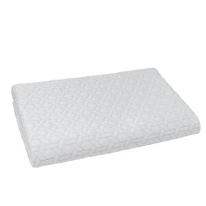 bebepio duraron cooling mattress topper pad – q-max 0.4 chilling effect summer blanket for hot sleepers & babies – quick dry, breathable, cool bed throw (white, grey), mini