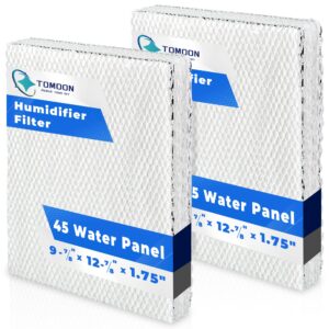 45 water panel humidifier filter compatible with april.aire 400 400a 400m humidifier, 9-7/8" x 12-7/8" x 1.75"(pack of 2 by tomoon)