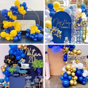 RUBFAC 110pcs Royal Blue Balloons Different Sizes 18 12 10 5 Inches for Garland Arch Birthday Baby Shower Gender Reveal Wedding Party Decoration