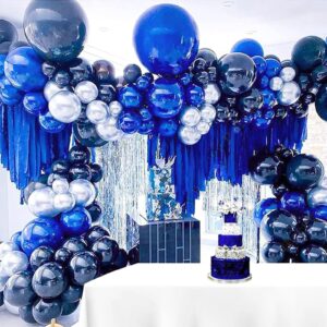 RUBFAC 110pcs Royal Blue Balloons Different Sizes 18 12 10 5 Inches for Garland Arch Birthday Baby Shower Gender Reveal Wedding Party Decoration