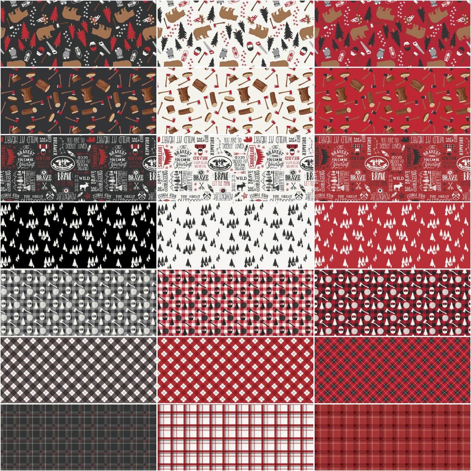 Lori Whitlock Woodsman 21 Fat Quarters Riley Blake Designs FQ-13760-21