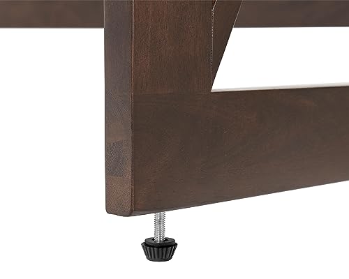 Stakmore Folding Desk with Built in 100V outlet and USB, Espresso Finish