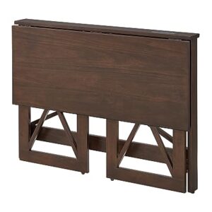 Stakmore Folding Desk with Built in 100V outlet and USB, Espresso Finish