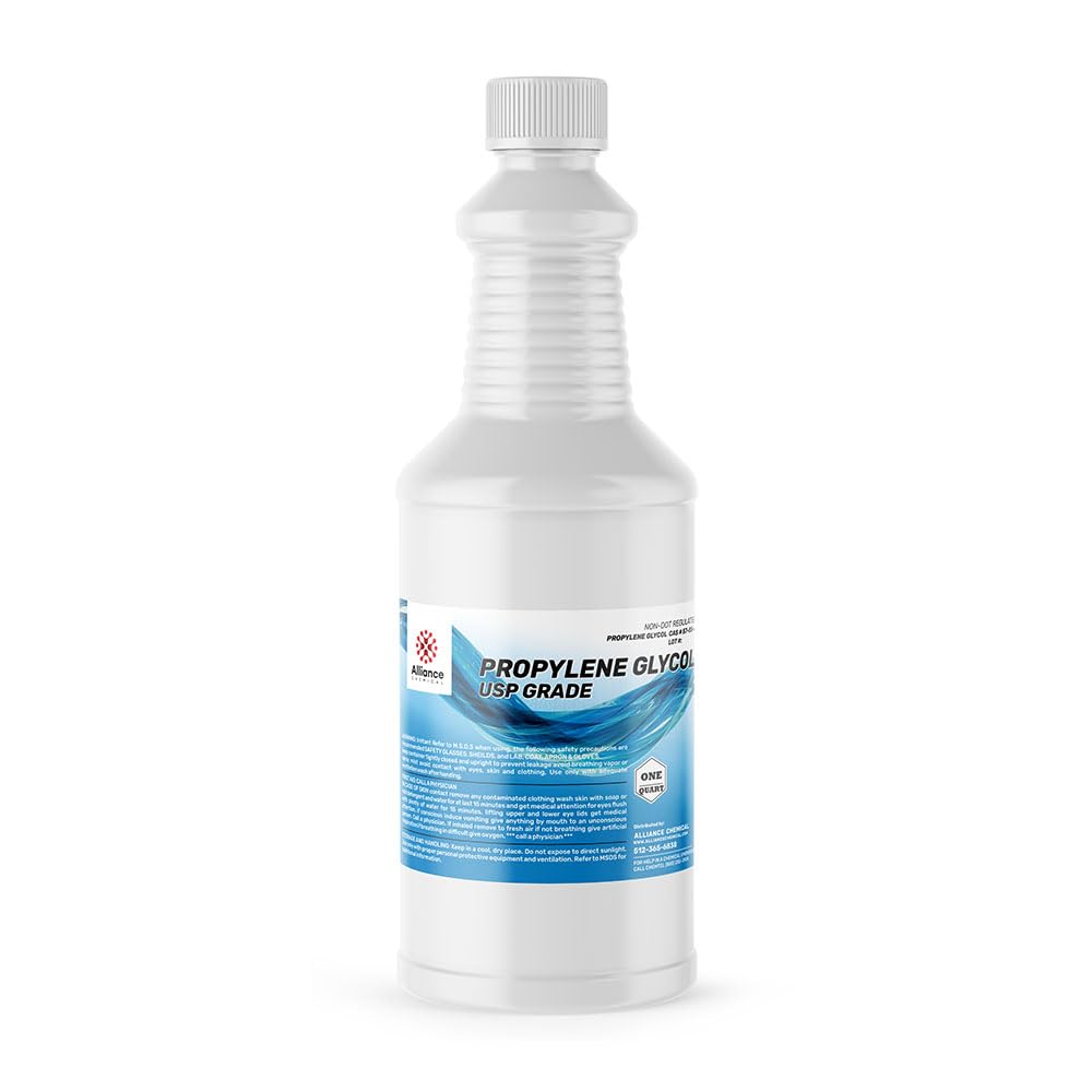 Propylene Glycol USP Grade - 1 Quart Bottle (32 fl oz.) - High-Quality and Pharmaceutical-Grade Propylene Glycol for Various Applications, Including Food, Beverage, and Pharmaceutical formulations…