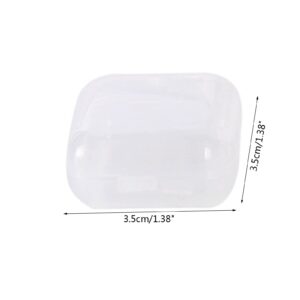 10Pieces/Set Mini Square Storage Containers Box Clear Earplugs Storage Holder for Tiny Bead Jewelry Plastic Earring Box Mini Clear Organizer Box Container Bins