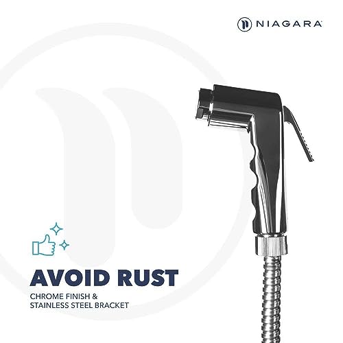 Niagara Luxury Handheld Bidet Sprayer – Adjustable Water Pressure for New and Existing Toilets, Mounted to Wall or Toilet, Cloth Diapers and for Bathing Pets