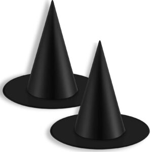 2 pack halloween black witches hat witch hats hanging witch hats with hanging rope for halloween party decorations