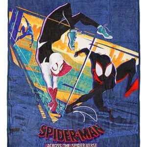 Spider-Man Micro Raschel Throw Blanket, Gwen and Miles Across The Spider-Verse Standard