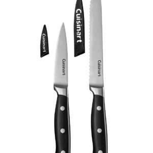 Cuisinart Classic Forged High-Carbon Stainless Steel full-tang Triple Rivet Knife Set With Black Blade Cover/Shealths (2-Piece)