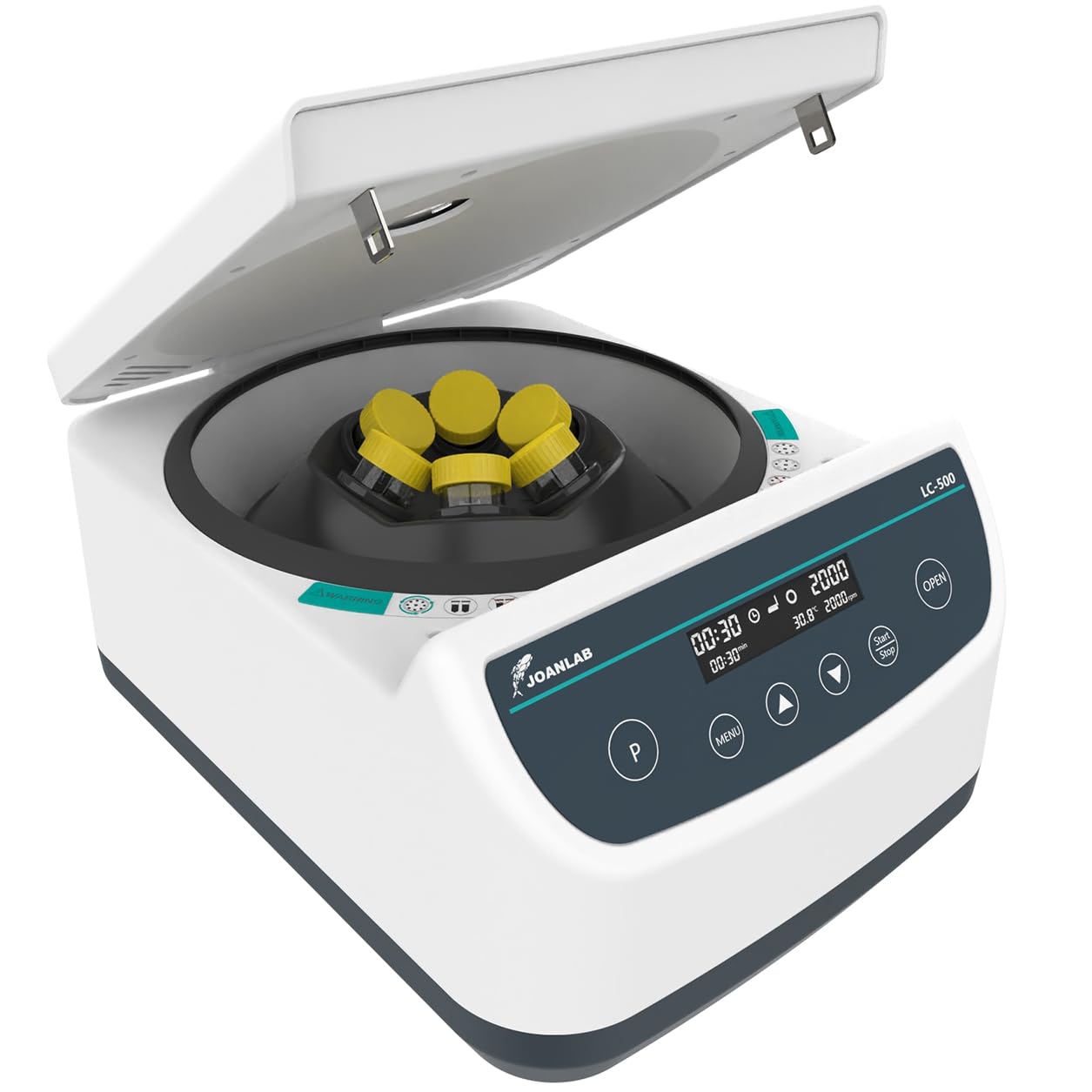 JOANLAB Centrifuge Machine 2ml/5ml/10ml/15ml/50ml x 6,Low Speed 500-4000rpm,2146xg RCF Lab Benchtop Centrifuges w/Timer