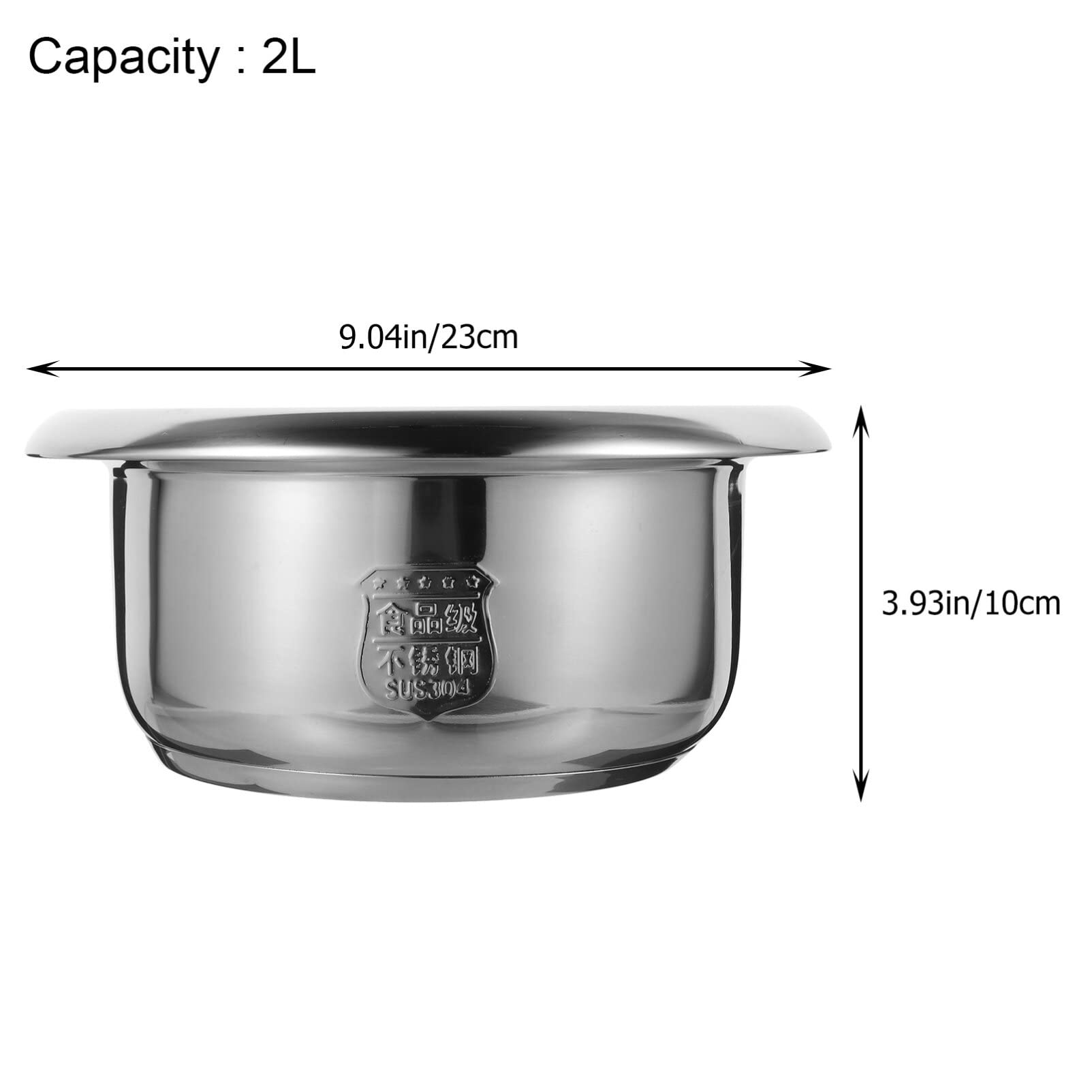 Gadpiparty Rice cooker liner electric cooker insert power cooker insert liner rice cooker accessories stainless rice cooker electric cooker supplies pots and pans indoor Stainless steel