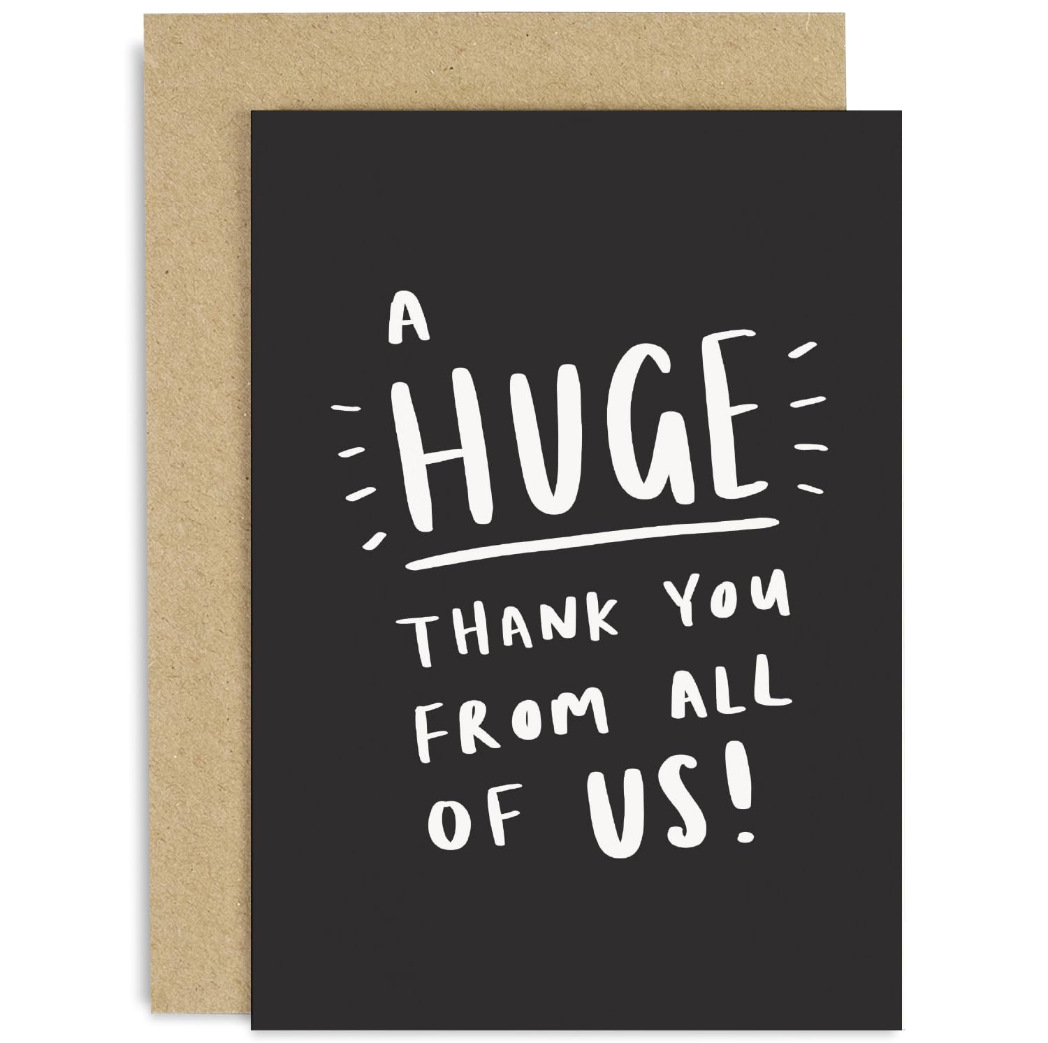 Old English Co. Huge Thank You Card for Colleague - Farewell Card for Coworker, Boss, Manager from Team - Leaving Card for Him Her on New Job | Blank Inside with Envelope