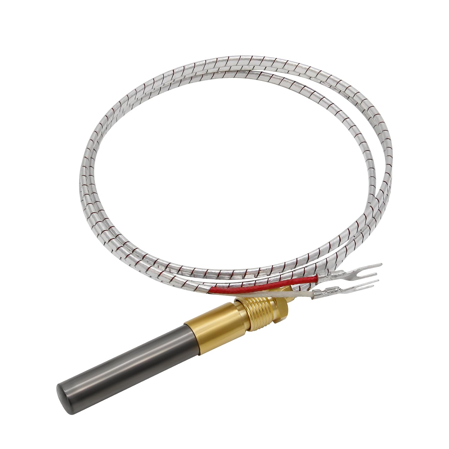 Ganivsor 36" Thermopile Generators 750 Millivolt Thermopile Q313A for Gas Water Heater/Fireplace/Gas Fryer/Oven, 750 Temperature Resistance Cluster Thermocouple for Fireplace (36" Aluminum)