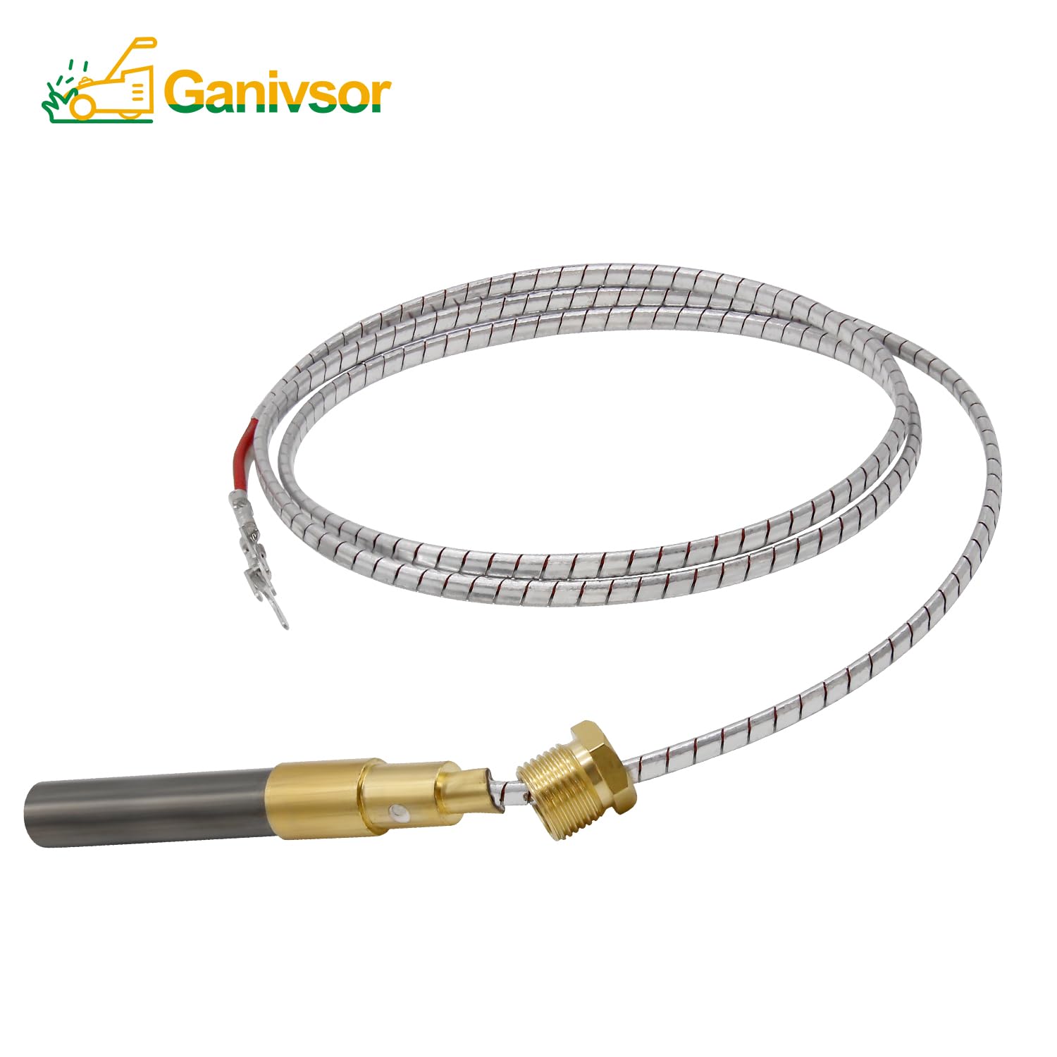 Ganivsor 36" Thermopile Generators 750 Millivolt Thermopile Q313A for Gas Water Heater/Fireplace/Gas Fryer/Oven, 750 Temperature Resistance Cluster Thermocouple for Fireplace (36" Aluminum)