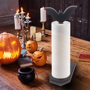 Bat Paper Towel Holder, Paper Towel Roll Holder for Kitchen Bathroom, Halloween Kitchen Decor, Goth Kitchen Decor with Coffin Base, Gothic Kitchen Decor for Countertop Stand, Witchy Gifts for Women