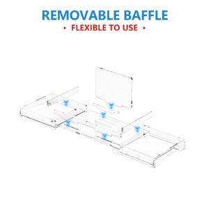 WINFFOR Acrylic Bathtub Tray Expandable Bath Tub Caddy, 32'' Bath Tray for Bathtub Adjustable Caddy Tray with Extending Sides (Clear)