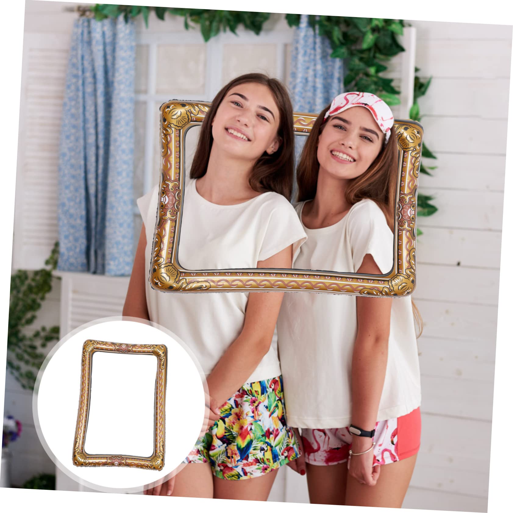 MERRYHAPY 1Pc Inflatable Photo Booth Frame Chic Selfie Picture Prop for Parties and Events for Graduation Weddings Festivals and Celebrations Material