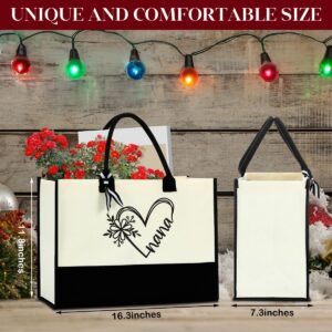 FORBIDDEN PAPER Nana Gifts Tote Bag Nana Birthday Travel Bag Appreciation Retirement Gifts for Granny Grandmother Nana Gigi Mimi Promoted to Grandma Christmas New Grandma Gifts Handbag Shopping Bag