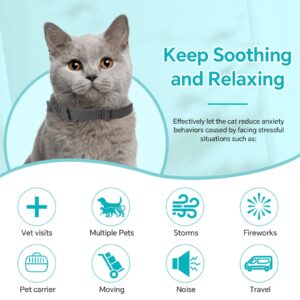 WEALLIN 4 Packs Calming Collar for Cats, Cat Calming Collar Anxiety Aggression Relief Stress Pheromone Collar for Cats, Cat Calming Products with 60 Days Long-Lasting Effect, Adjustable for Most Cat