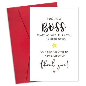 ogeby happy boss’s day card gifts for him her, funny boss birthday cards gifts for boss women men, i just wanted to say a massive thank you