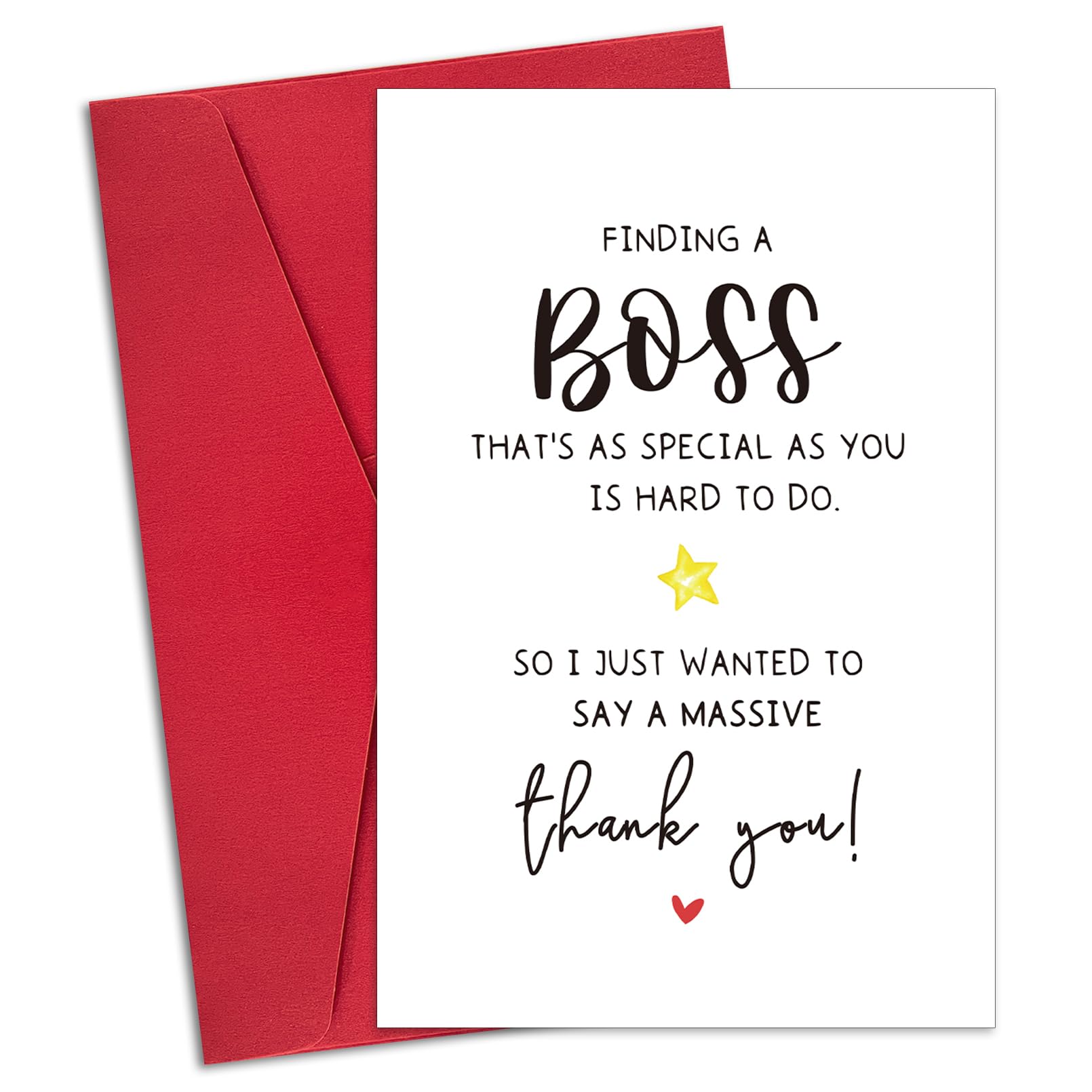 Ogeby Happy Boss’s Day Card Gifts for Him Her, Funny Boss Birthday Cards Gifts for Boss Women Men, I Just Wanted to Say a Massive Thank You