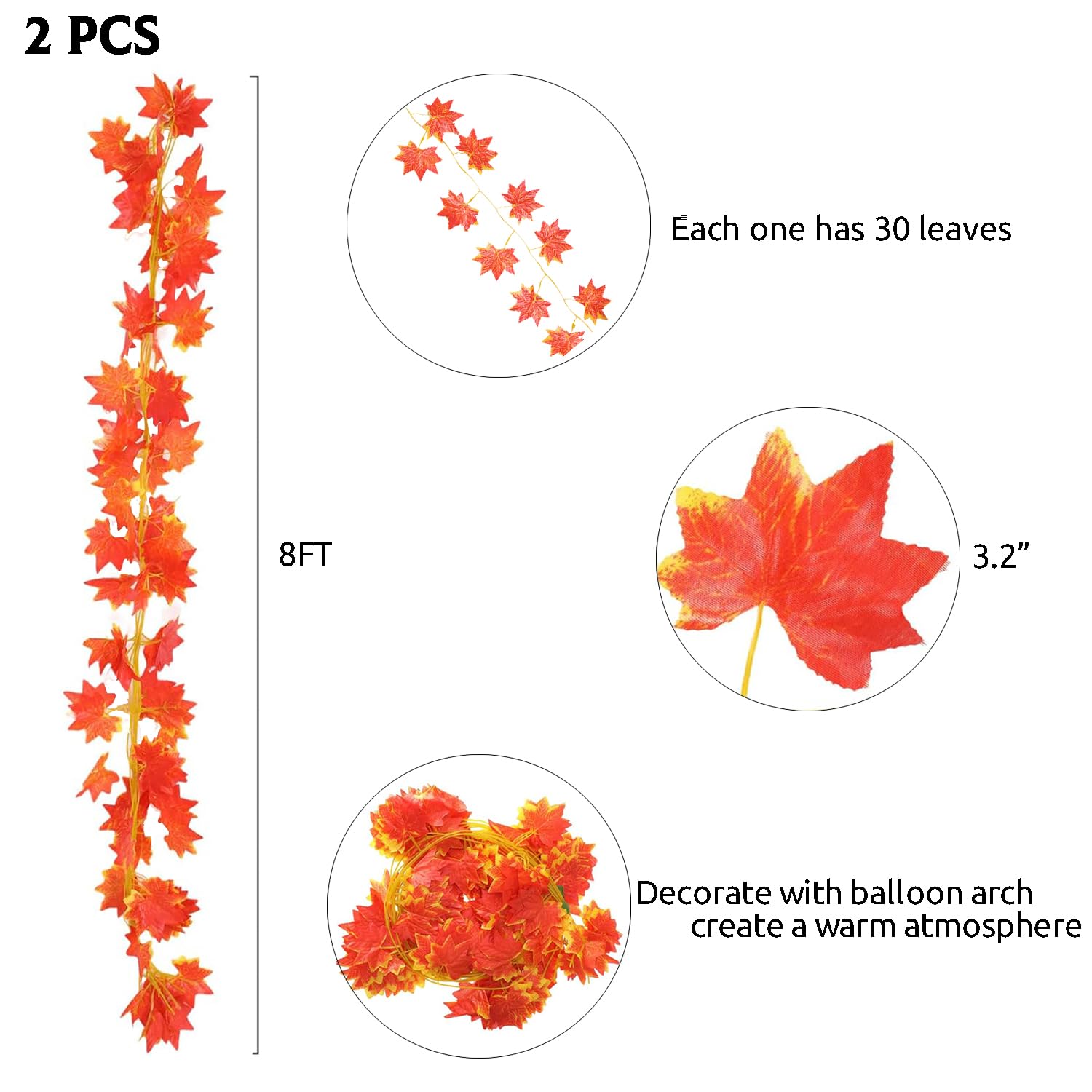 Thanksgiving Balloon Arch Kit,167PCS Fall Balloon Arch Kit, Orange Burgundy Rose Gold Confetti Balloons with Artificial Maple Leaves for Thanksgiving Decorations Autumn Party Baby Shower Decorations