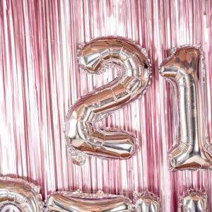 Restaurantware Balloonify 16 Inch Number Balloon 1 Digital Party Balloon - Number 2 Self-Sealing Silver Foil Mylar Balloon Hanging Film Decoration For Birthday Wedding Or Graduation