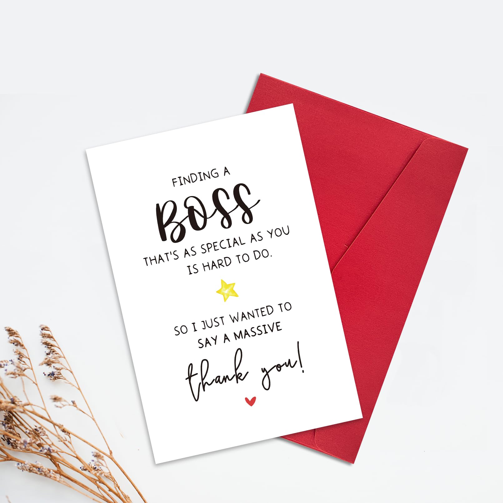 Ogeby Happy Boss’s Day Card Gifts for Him Her, Funny Boss Birthday Cards Gifts for Boss Women Men, I Just Wanted to Say a Massive Thank You