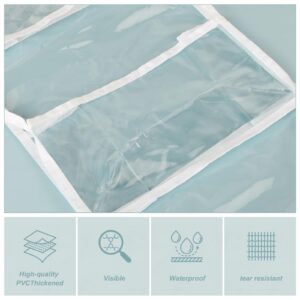 Fixwal 2 Pack 6-Shelf Over Door Hanging Pantry Organizer Hanging Storage with 3 Clear Plastic Pockets Behind The Door Storage Organizer for Closet Bedroom Bathroom (White)