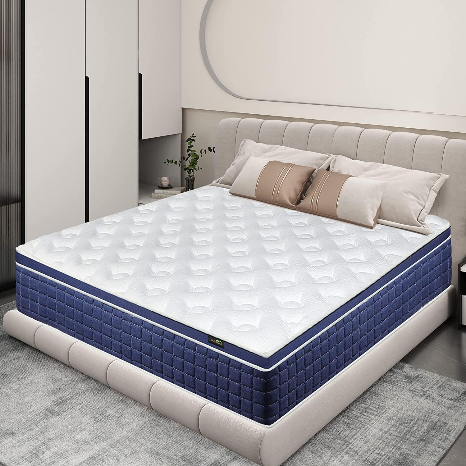 AICEHOME Full Mattress,14 Inch Medium Firm Feel Hybrid Mattress in a Box, Gel Memory Foam Multilayer Design Mattress,Individually Wrapped Spring for Motion Isolation & Support Full Size Mattresses