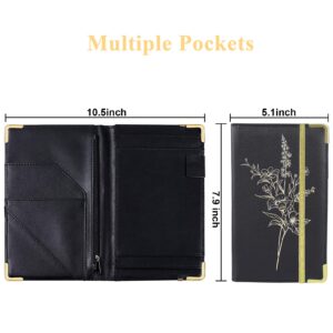 Lemmeko Server Book, PU Leather Server Books for Waitress with Zipper Pockets, Waitress Book with Pen Holder Fit Server Apron Check Presenters for Restaurants