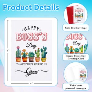 FLYAB Boss Day Card for Boss Women Men Happy Boss's Day Gift Card for Boss from Employee National Boss's Day Card with Envelope Christmas Birthday Thank You Card for Boss Manager Male Female