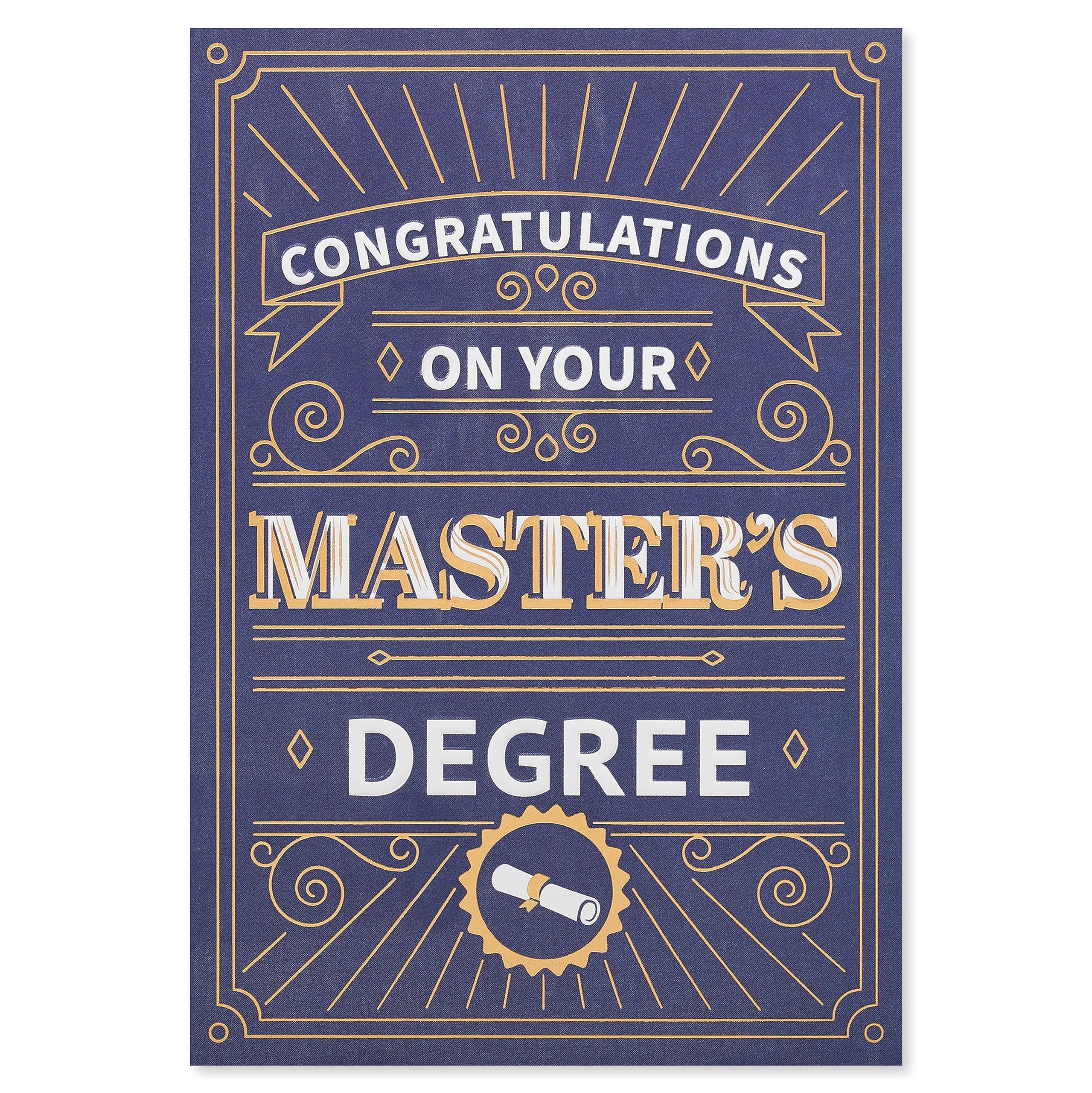 American Greetings Master's Degree Graduation Card (Impressive Achievement)