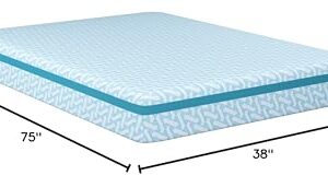 Simmons Blue Dream Gel Memory Foam Mattress: 10'' Medium Firmness Twin Size Mattress - Pressure Relief, Motion Separation, CertiPUR-US Certified - Single Bed in a Box