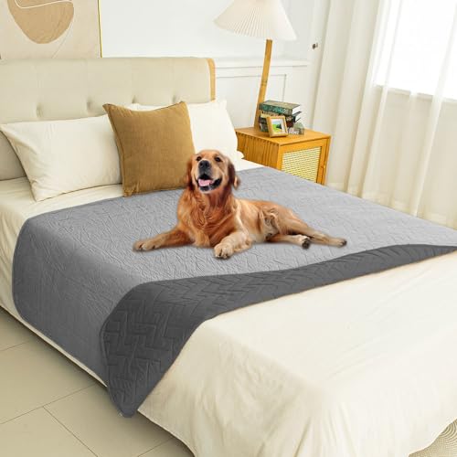 Ameritex 100% Waterproof Dog Bed Blankets Double Sided Dog Couch Cover Knurling Pattern pet Bed Cover Reversible Furniture Couch Sofa Car for Puppy Kids