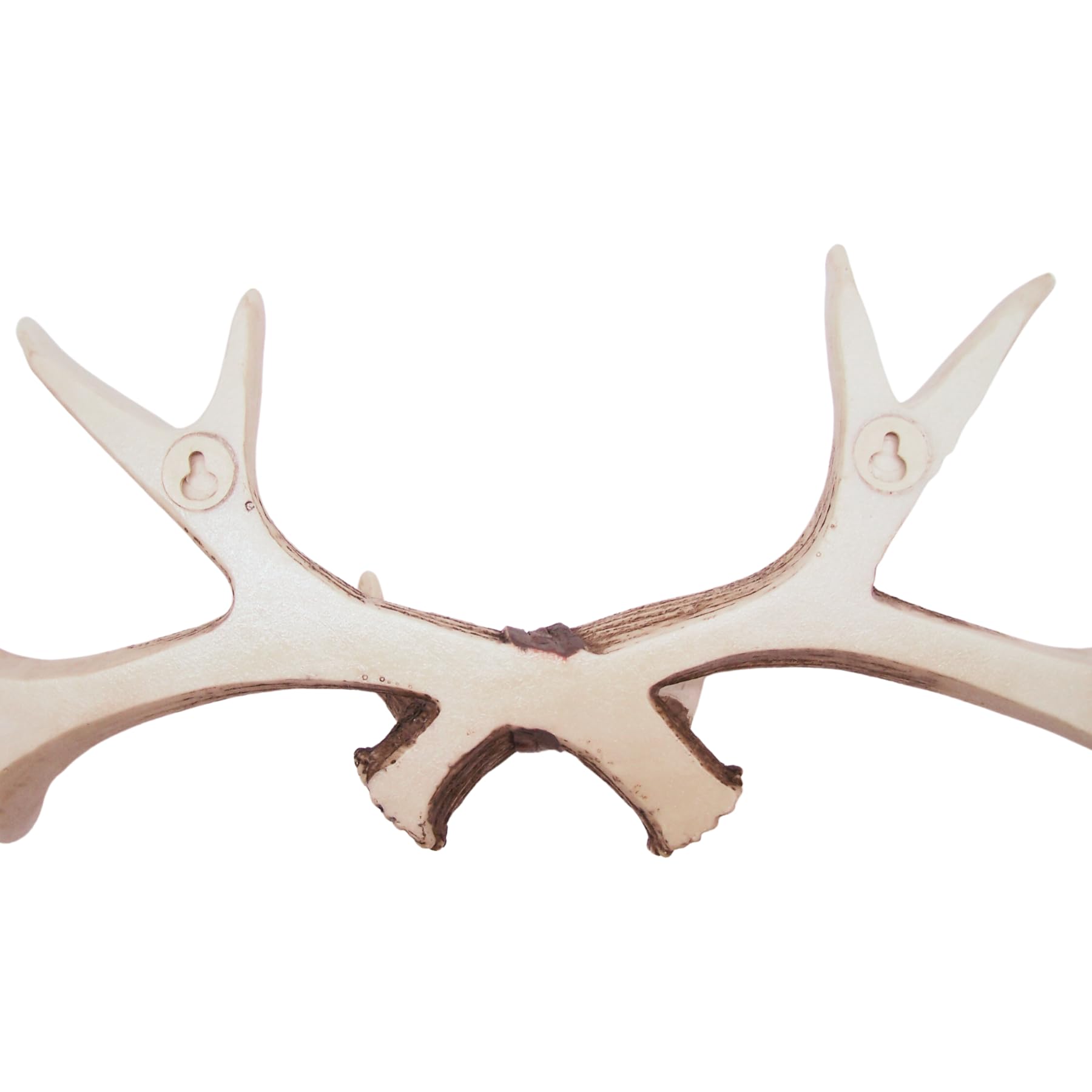 Wowser Rustic Deer Antler Wall Mounted Hook Rack - 14.75 Inches, 4 Hooks