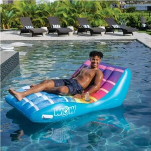 Wow Sports Sunset Chaise Lounge Inflatable Pool and Beach Chair