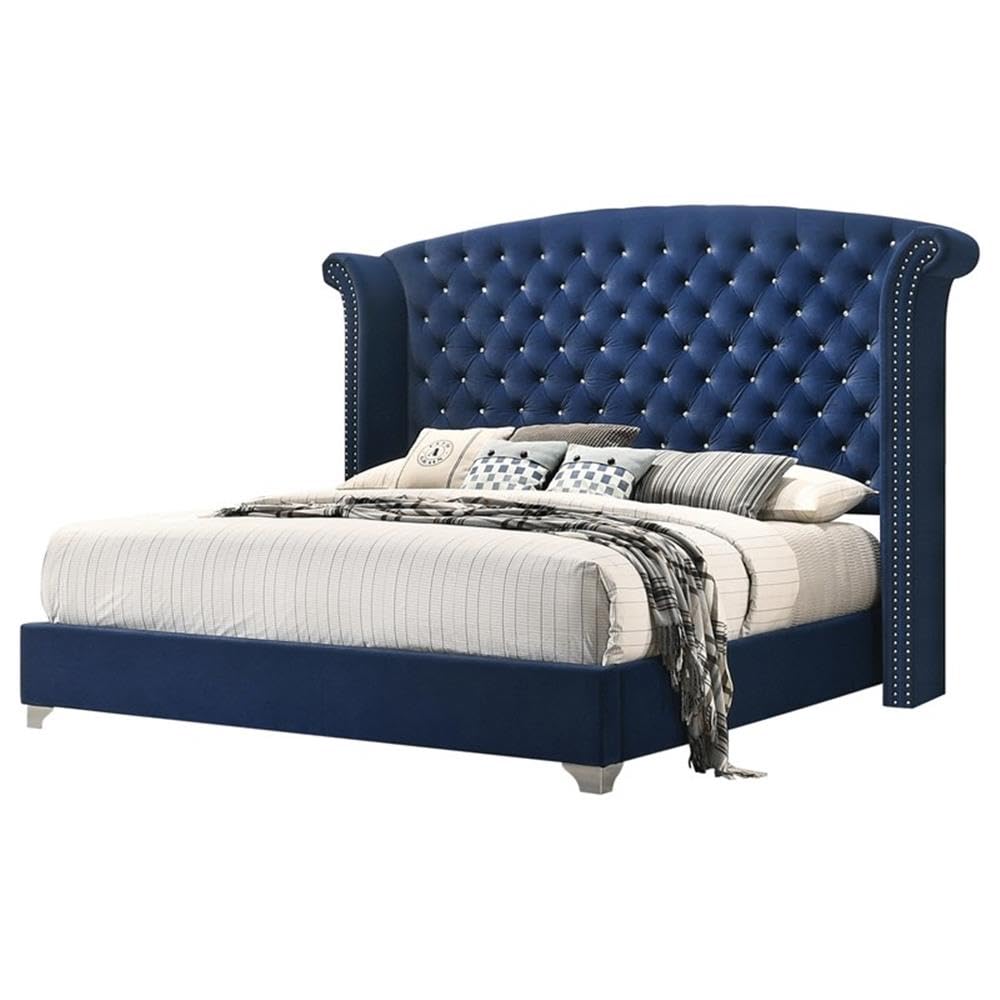 Coaster Melody Eastern King Bed 5-Piece Set, Pacific Blue