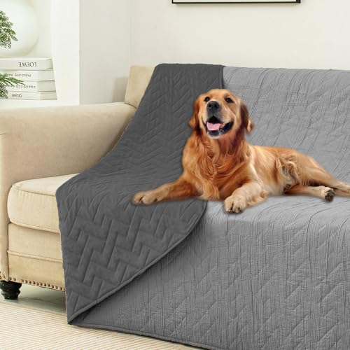 Ameritex 100% Waterproof Dog Bed Blankets Double Sided Dog Couch Cover Knurling Pattern pet Bed Cover Reversible Furniture Couch Sofa Car for Puppy Kids