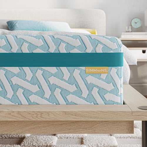 Simmons Blue Dream Gel Memory Foam Mattress: 10'' Medium Firmness Twin Size Mattress - Pressure Relief, Motion Separation, CertiPUR-US Certified - Single Bed in a Box