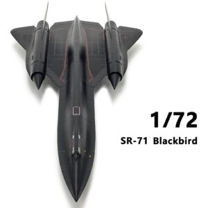 Mahfisj 1/72 Scale SR-71 Blackbird Model - 17.9 Inch Length - Metal Military Aircraft Replica - Premium Gift and Collectible