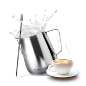 espresso machine 20 bar, 2 in 1 espresso maker with milk frother steam wand - espresso accessories stainless steel milk frothing pitcher 12oz(350ml) with decorating pen