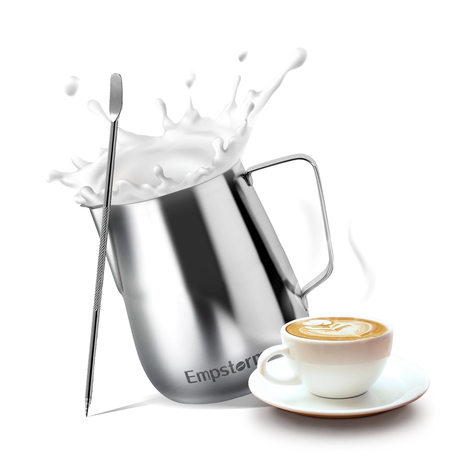 Espresso Machine 20 Bar, 2 in 1 Espresso Maker with Milk Frother Steam Wand - Espresso Accessories Stainless Steel Milk Frothing Pitcher 12OZ(350ml) with Decorating Pen