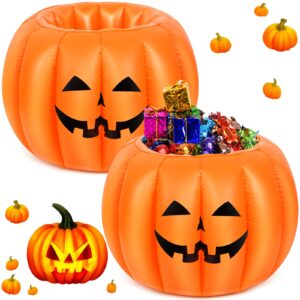 maxcheck 2 pcs 22 inch inflatable cooler pumpkin cooler inflatable pumpkin decoration for party jack o lantern inflatable decorations yard lawn garden decoration for indoor outdoor