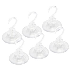 wildlife friend suction cup hooks for shower - set of 6 suction hooks for hanging - strong suction cups with hooks for bathrooms and kitchens - durable and long-lasting window suction cups with hooks