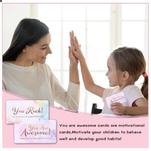 Ouligay 100 Pcs Positive Affirmations Cards For Kids You Are Awesome Cards Bulk Colorful Mini Inspirational Motivational Cards Funny Employee Appreciation Cards Gifts For Students Staff Teachers